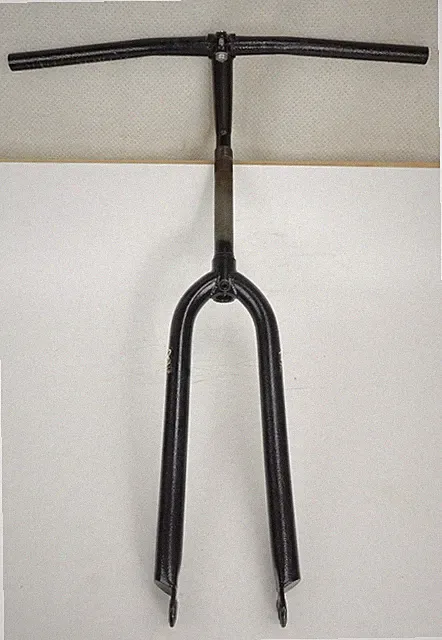 1" Rigid Threaded MTB Fork, Stem, Handlebar Lot - High-Tensile Steel - 26" Wheel
