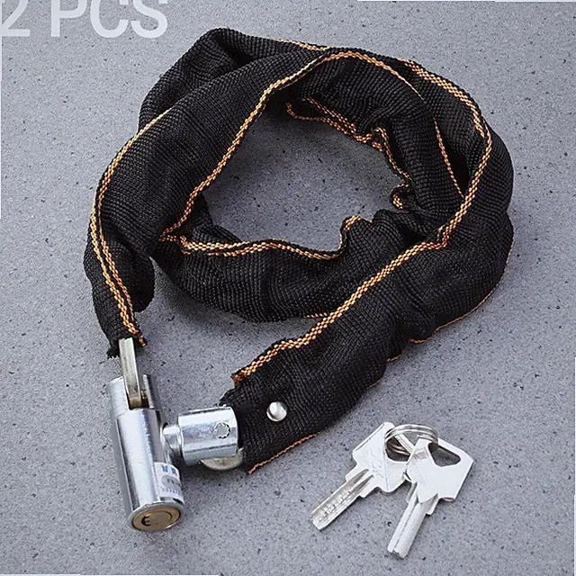 2 x Heavy Duty Motorcycle Bike Bicycle Anti-theft Chain Lock Padlock Security