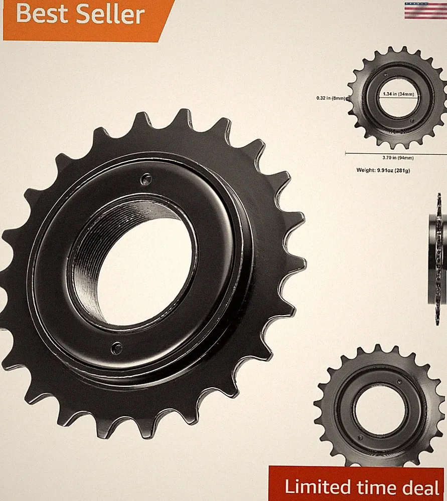 22T High-Tensile Steel Bicycle Freewheel - Threaded Type Compatible Parts