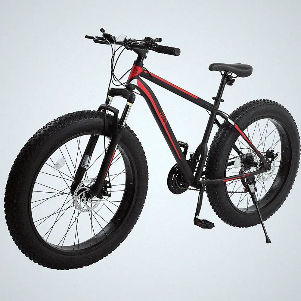 26'' Fat Tire MTB Bike Shimano 21 Speed Mountain Bicycle High Carbon Steel