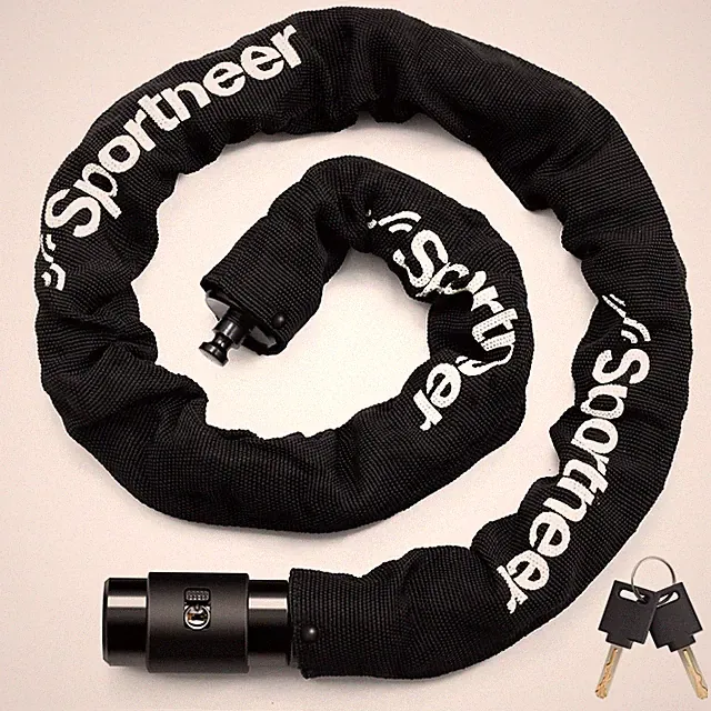 Bike Lock: 8mm Thick High Security Anti Theft Bike Chain Lock with 2 Keys- 3.2/4