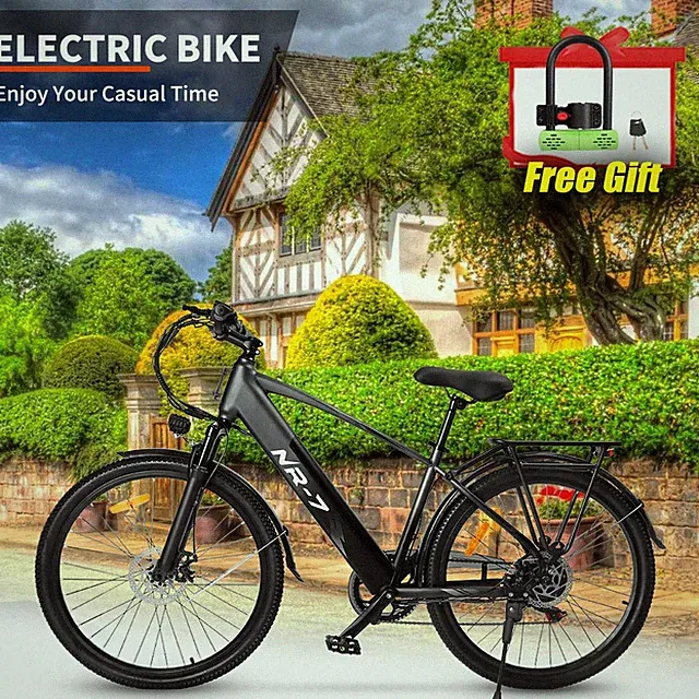 Electric Mountain Bike Ebike 750W Peak Motor BICYCLE 40MILES 25mph 36V Commuter
