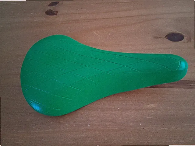 Green Bicycle Seat - Padded / Quilted Top - Very Nice Condition
