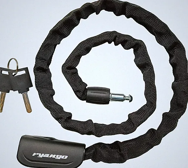 Heavy Duty anti Theft Bike Chain Lock, 2 Keys - Bicycle, Motorcycle, E-Bike, Sco