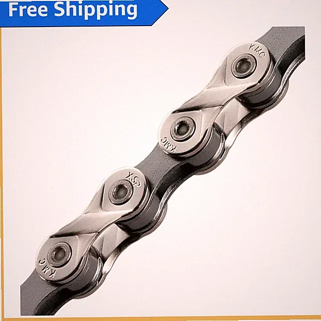 High-Performance 8 Speed Bike Chain - X8 Silver/Grey Alloy Steel, 40.64-Inch