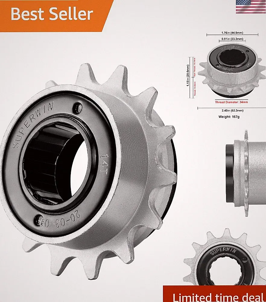 High-Tensile Steel Bicycle Freewheel 12-24T - Precision for Smooth Cycling