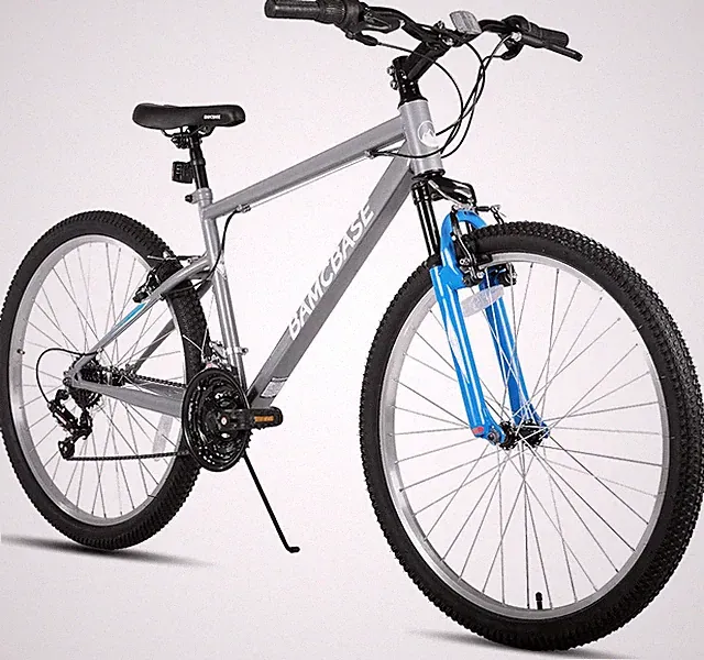 HILAND 26 27 Inch Mountain Bike, Mens Womens MTB with 18 Speeds, High-Tensile