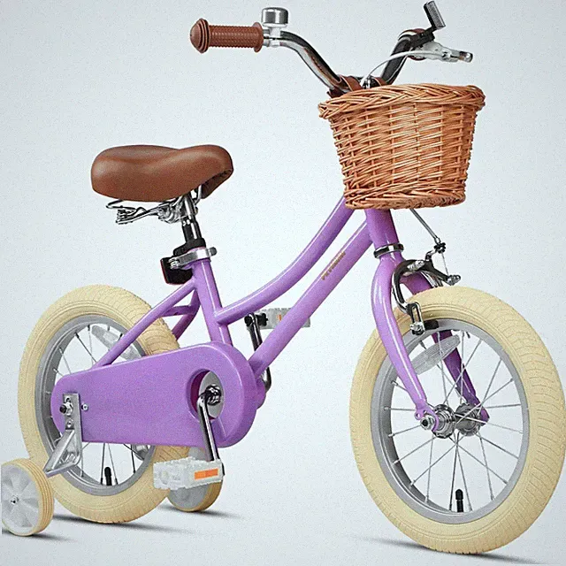 Kids Bike 14 Inch Training Wheels Basket Bell Mango Petimini Little Years Girls