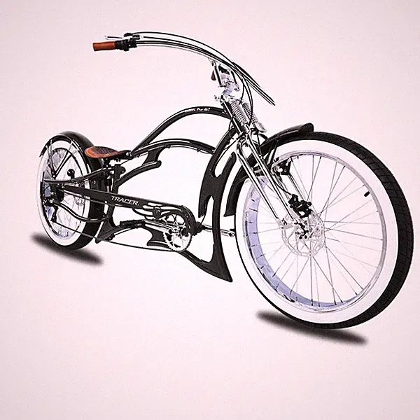Raider Pro 26" Fat Tires 7 Speed Oversized Steel F&R Disc Brakes Chopper Bike