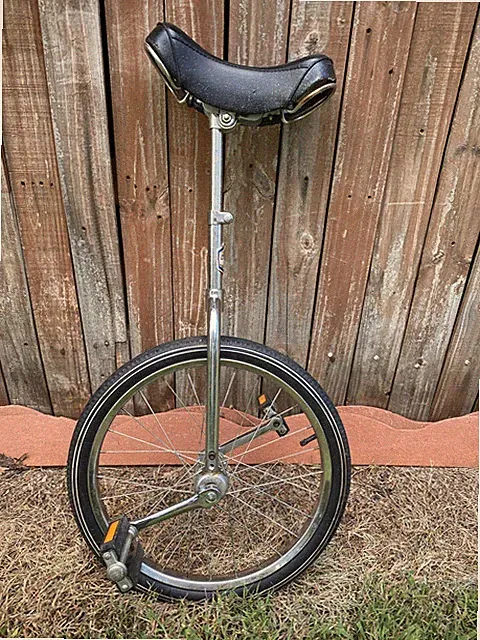 VINTAGE Cycle Pro UNICYCLE 20” WHEEL CHROME 18” Frame Cyclepro